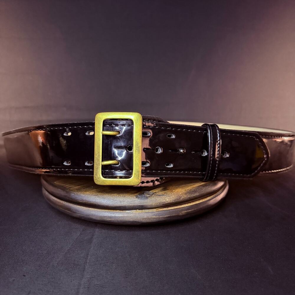 Gould & Goodrich Duty Belt Size 56" Sam Browne KWC 2508 Black Hi-Gloss Leather
